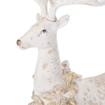 Artikel Decoratief hertenbeeldje met dennenappelversiering voor winterdecoratie, 49 cm