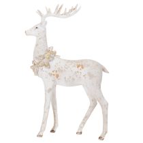 Artikel Decoratief hertenbeeldje met dennenappelversiering voor winterdecoratie, 49 cm