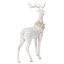 Artikel Decoratief hertenbeeldje met dennenappelversiering voor winterdecoratie, 49 cm