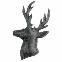 Artikel Decoratieve rendierbuste zwart metaal 8cm × 4,8cm 8st