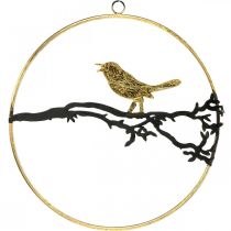 Raamdecoratie vogel, herfstdecoratie om op te hangen Ø22,5cm