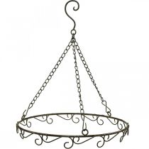 Artikel Decoratieve ring om op te hangen Ring met haak roest look Ø30.5cm