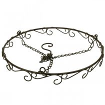 Artikel Decoratieve ring om op te hangen Ring met haak roest look Ø30.5cm