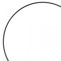 Metalen ring decor ring Scandi ring deco loop zwart Ø25cm 4st