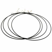 Artikel Sierring om op te hangen zwart Ø35cm 4st