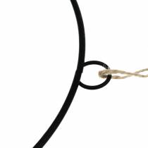 Artikel Sierring om op te hangen zwart Ø35cm 4st