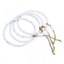 Artikel Decoratieve houten ring Shabby Chic wit Ø19cm, bruiloft, lente, deurdecoratie, set van 4