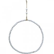 Artikel Ring met parels, lente, decoratieve ring, bruiloft, krans om wit op te hangen Ø28cm 4st