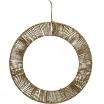 Artikel Wanddecoratie zomerdecoratie ring om boho jute op te hangen, metaal Ø49cm