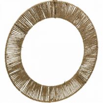 Wanddecoratie, zomer, ring om op te hangen, boho-stijl, decoratieve ring bedekt natuurlijk, zilver Ø49cm