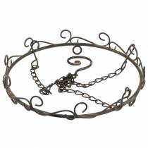 Artikel Sierring met haak om op te hangen Roestbruin Ø20.5cm