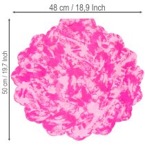 Artikel Roze Rondella bloemenkrans voor boeketten, 48 cm