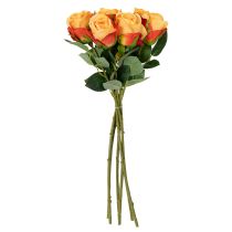 Artikel Kunstrozenarrangement, een tijdloze blikvanger in elk interieur voor een smaakvolle decoratie, 44 cm, 6 stuks