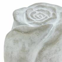 Grafdecoratie roos Grafdecoratie rozen van beton H7cm 6st