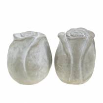 Grafdecoratie roos Grafdecoratie rozen van beton H7cm 6st