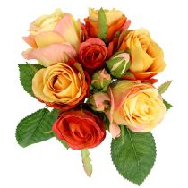 Artikel Oranje rozenboeket Ø17cm L25cm kunstbloemen decoratie herfst bruiloft tafeldecoratie
