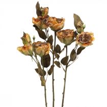 Artikel Decoratief rozenboeket kunstbloemen rozenboeket geel 45cm 3 st