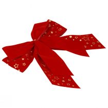 Rode strik Kerstster deco strik buiten 21cm