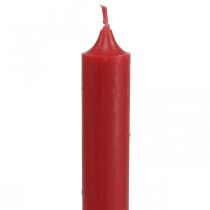 Rustieke kaarsen Hoge kandelaars rood gekleurd 350/28mm 4st