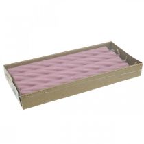 Artikel Rustieke kaarsen stokkaarsen roze gekleurd 250/28mm 4 st