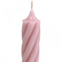 Rustieke kaarsen, staafkaarsen, roze, 250/28mm, 4 stuks