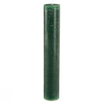 Artikel Rustieke groene stokkaars voor sfeerverlichting en vakantiedecoratie lengte 300mm breedte 50mm 4 st