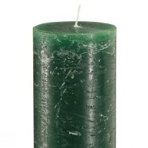 Artikel Rustieke groene stokkaars voor sfeerverlichting en vakantiedecoratie lengte 300mm breedte 50mm 4 st