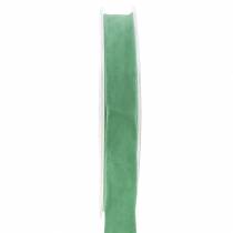 Fluwelen lint groen 15mm 7m