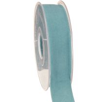 Artikel Fluwelen lint blauw sieradenlint lichtblauw 25mm 7m