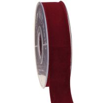 Artikel Fluwelen lint Bordeauxrood decoratief lint rood lint 25mm 7m
