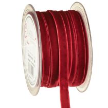 Artikel Fluwelen lint decoratieve linten Fluwelen lint Bordeaux 10mm 20m