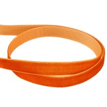 Artikel Fluwelen lint decoratief lint fluweel donkeroranje 10mm 20m