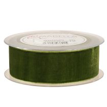 Artikel Fluwelen lint decoratief lint stoffen lint fluweel donkergroen 40mm 8m