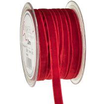 Artikel Fluwelen lint decoratief lint Fluwelen lint Rood 10mm 20m