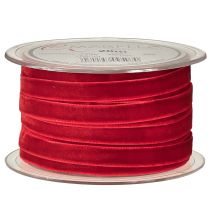 Artikel Fluwelen lint decoratief lint Fluwelen lint Rood 10mm 20m
