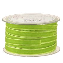 Artikel Fluwelen lint lichtgroen decoratief lint fluweelgroen 10mm 20m