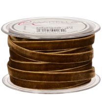 Artikel Decoratief fluwelen lint, smal, 10 mm breed, 20 m lang, op een rol.