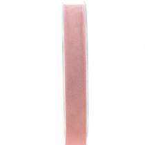 Fluwelen lint roze 15mm 7m