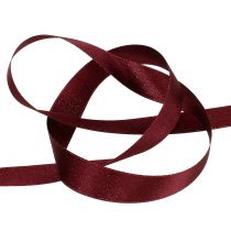 Artikel Satijnlint met mica donkerrood 25mm 20m