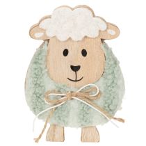 Artikel Houten schaapjes als decoratie, schattige decoratieve figuurtjes voor de lente en Pasen, tafeldecoratie, 11 cm, 6 stuks