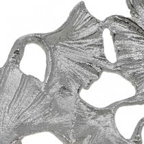 Artikel Decoratieve schaal zilver Gingko schaal metaal Ø43cm H11cm