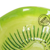 Artikel Keramische serveerschaal met kiwi-design. Ideaal voor stijlvolle eettafels en buffetten. 15 cm