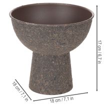 Artikel Ronde plantenpot met voet, 18 cm