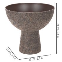 Artikel Ronde plantenpot op een voet, moderne plantenpot, 25 cm