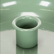 Artikel Groene metalen kandelaar, decoratief, voor smalle kaarsen, 13 cm