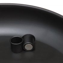 Artikel Schaal met kaarshouder magneet zwart Ø33cm H7,5cm