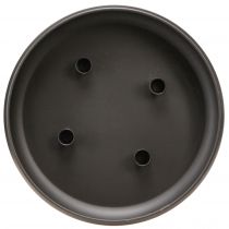 Artikel Schaal met kaarshouder magneet zwart Ø33cm H7,5cm