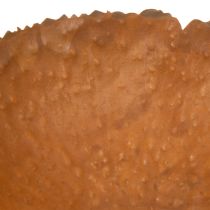 Artikel Ronde metalen kom met een roestachtig, gestructureerd oppervlak, 20 cm