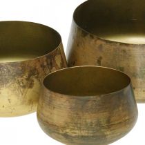 Artikel Sierschaal messing metalen schaal Ø20/16.5/12.5cm set van 3