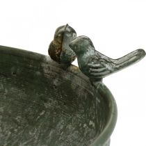 Artikel Decoratieve vogelbad sierschaal voet metaal grijs antiek Ø29,5cm